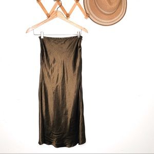 Olive Green Midi Skirt